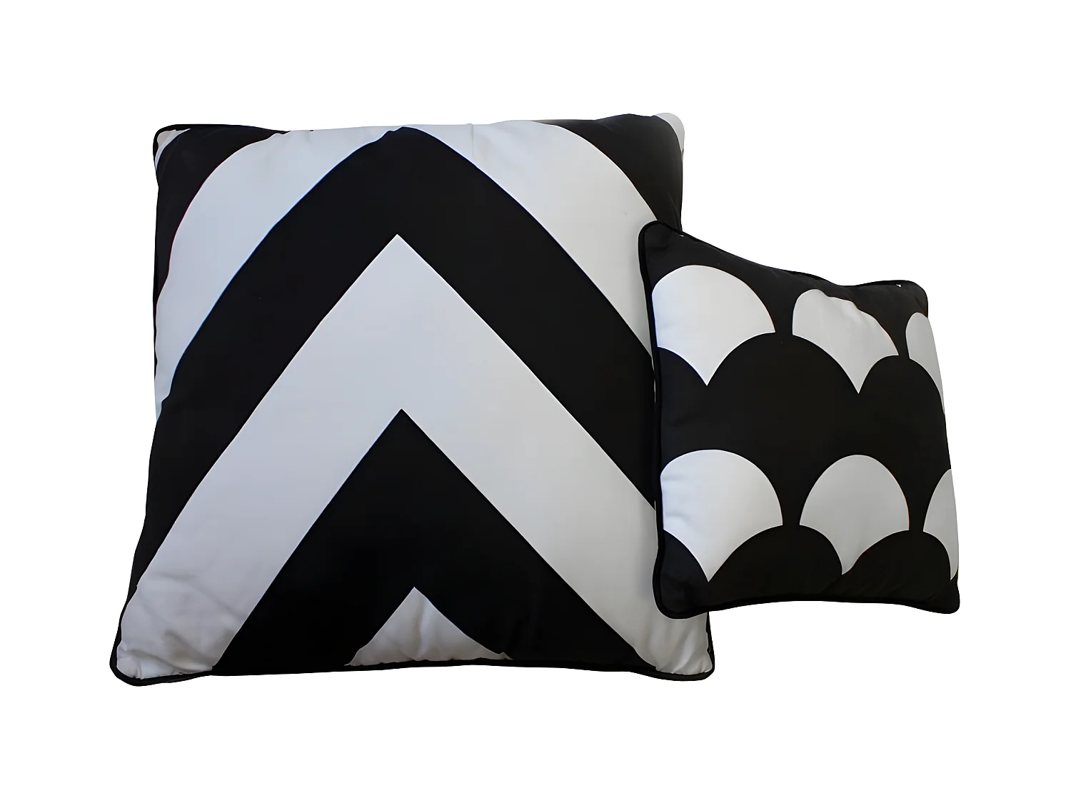Coussins set de 2 coton multicolore 30x30/50x50cm