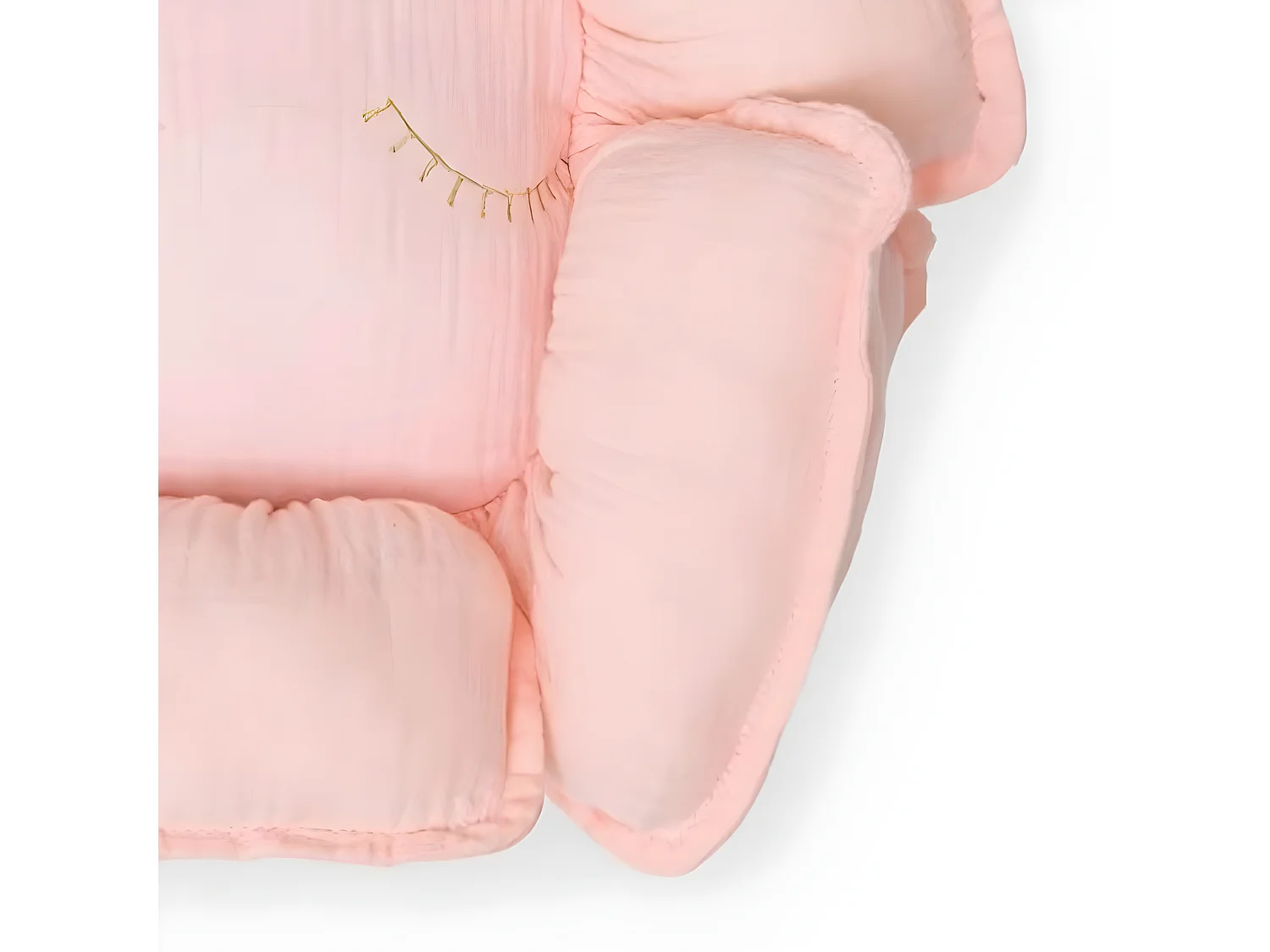 Almofada de flores de algodão rosa 11x35x35cm