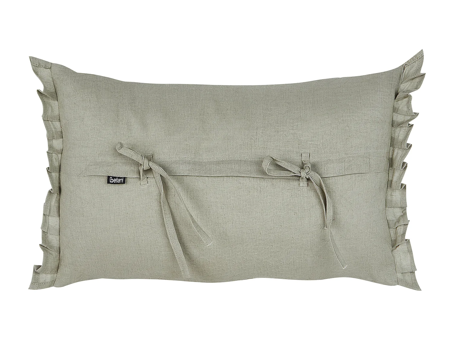 Lot de 2 coussins décoratifs SASSAFRAS Lin 30 x 45 cm Gris clair Unicolore