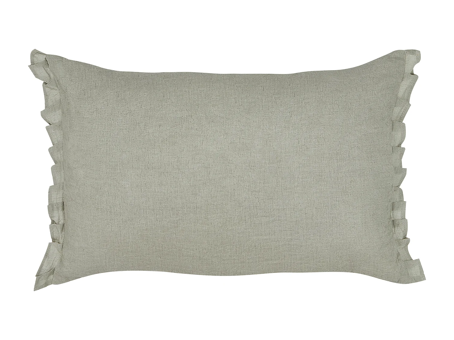 Set di 2 cuscini SASSAFRAS Lino 30 x 45 cm Grigio chiaro Tinta unita