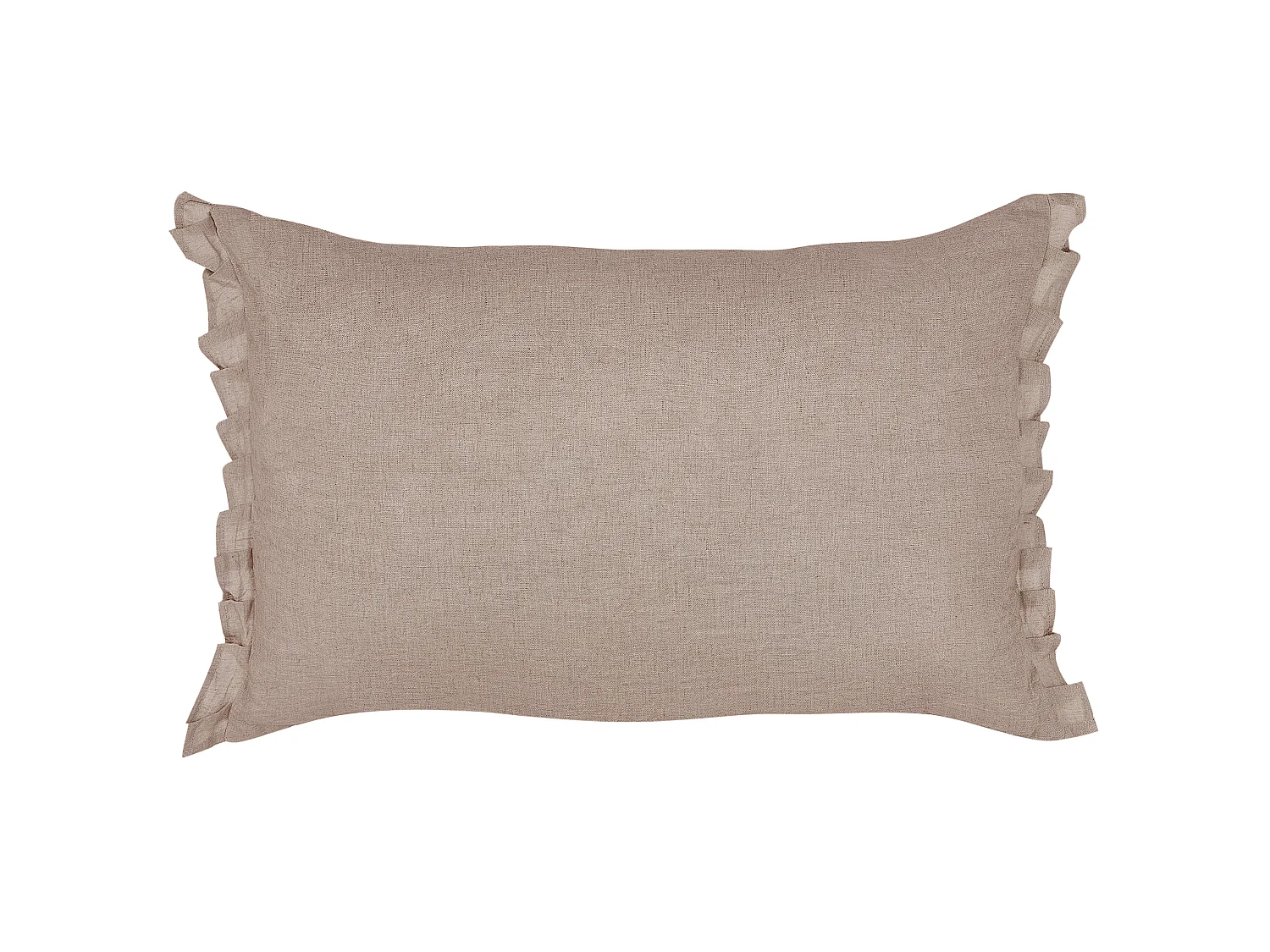 Set van 2 decoratieve kussens SASSAFRAS Linnen 30 x 45 cm Lichtbruin Effen
