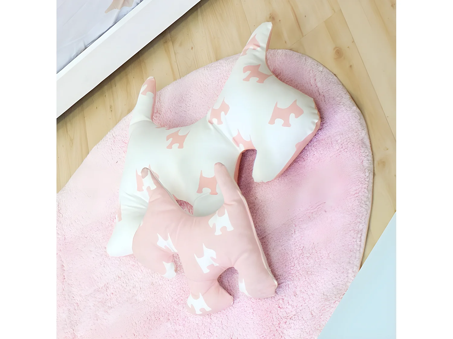 Kissen 2 er Set Baumwolle rosa 30x30/50x50cm