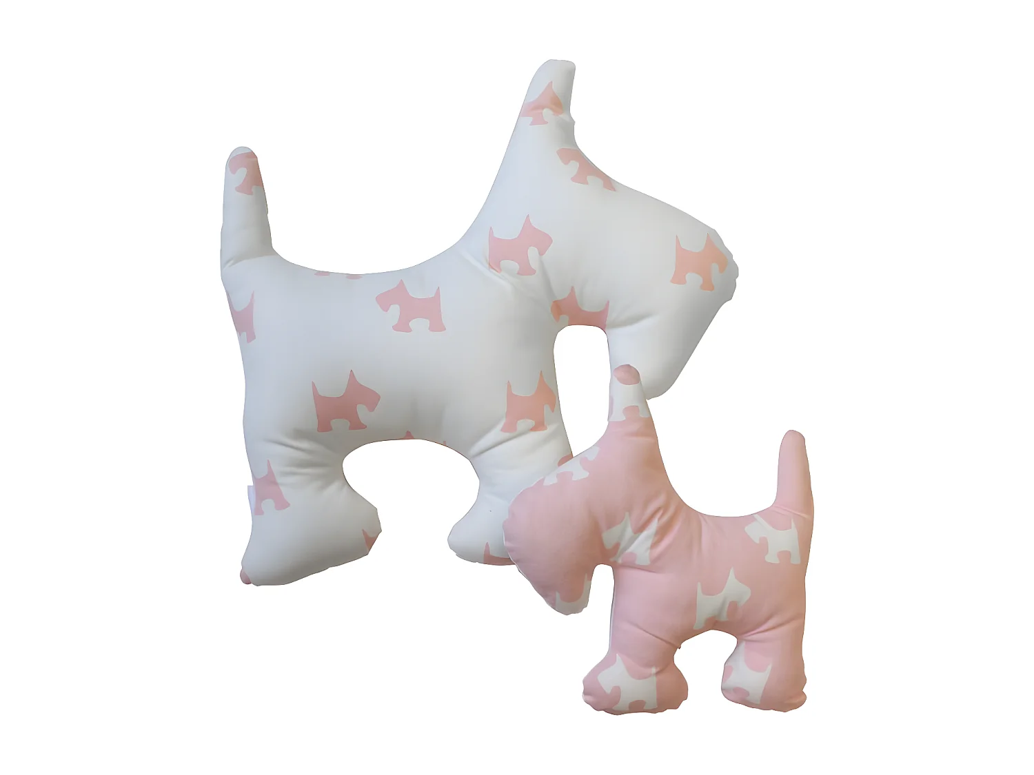 Kissen 2 er Set Baumwolle rosa 30x30/50x50cm