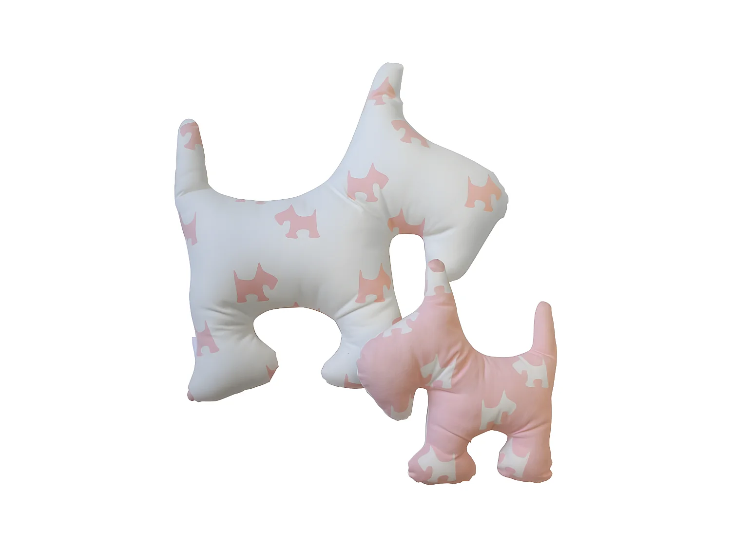 Cojines set de 2 algodón rosa 30x30/50x50cm