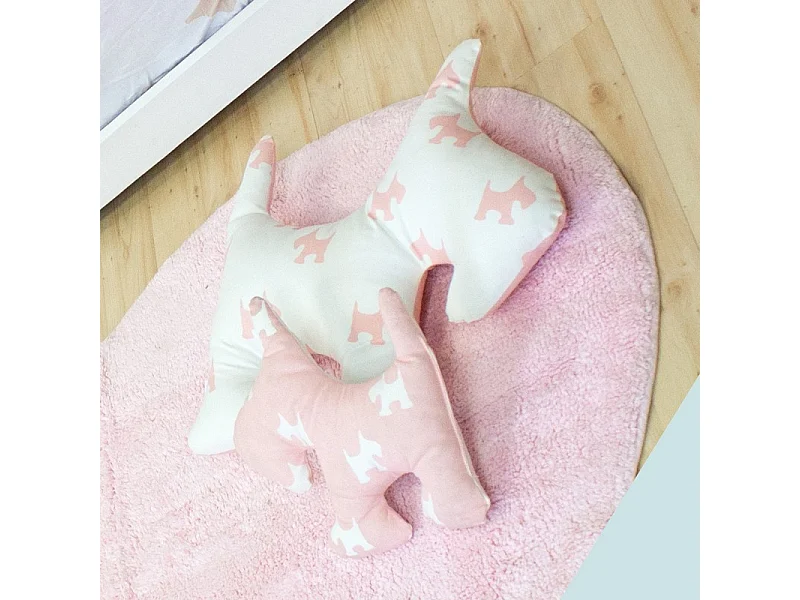 Kussens set van 2 katoen roze 30x30/50x50cm