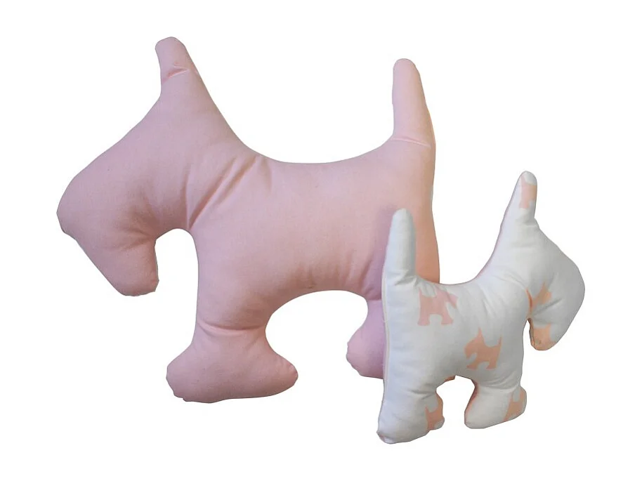 Kussens set van 2 katoen roze 30x30/50x50cm