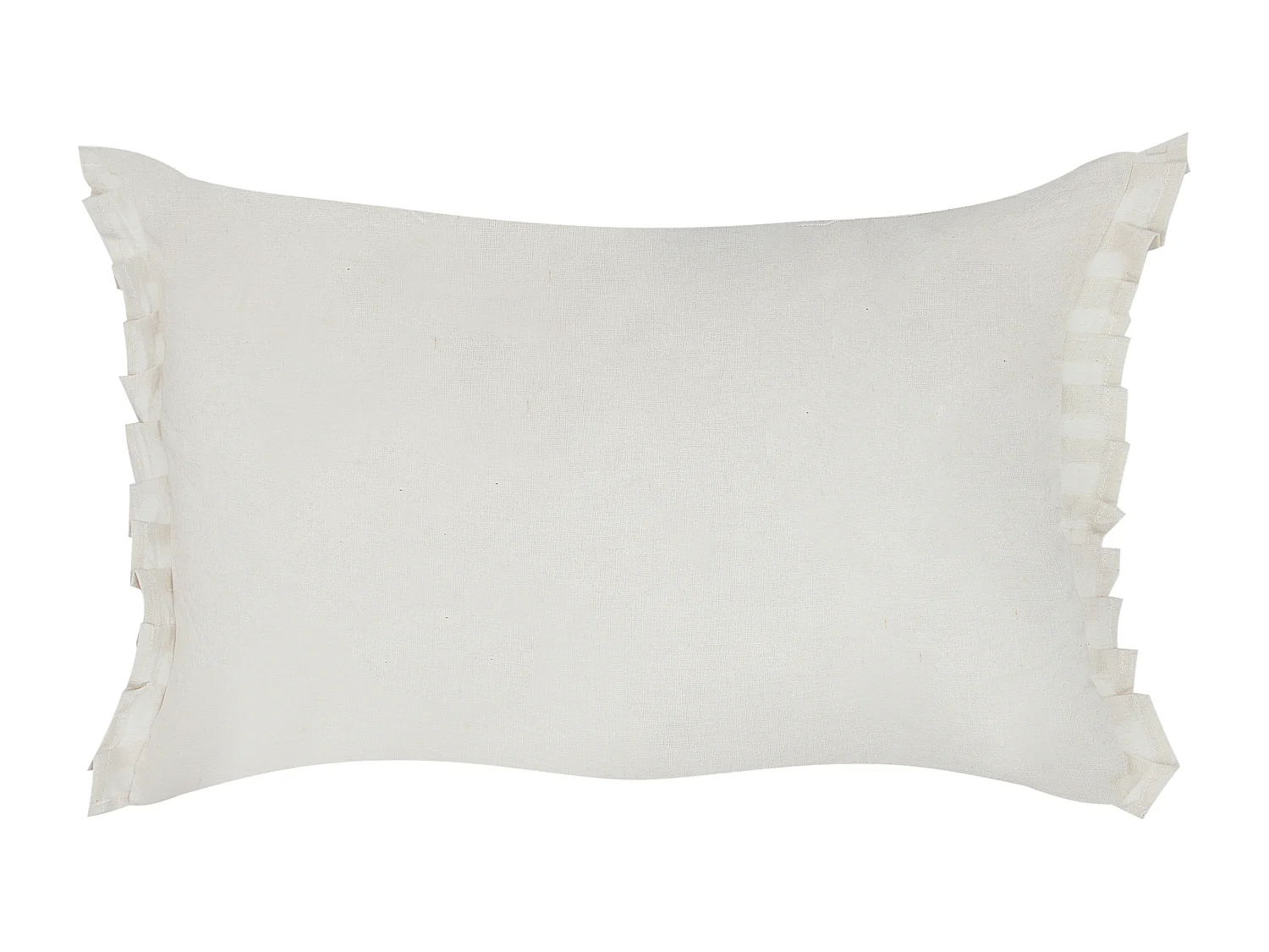 Lot de 2 coussins décoratifs SASSAFRAS Lin 30 x 45 cm Blanc cassé Unicolore