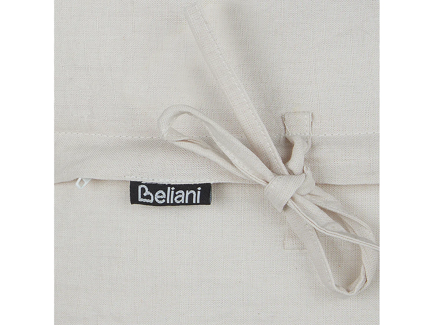 Set of 2 Decorative Cushions SASSAFRAS Linen 30 x 45 cm Off-White Solid