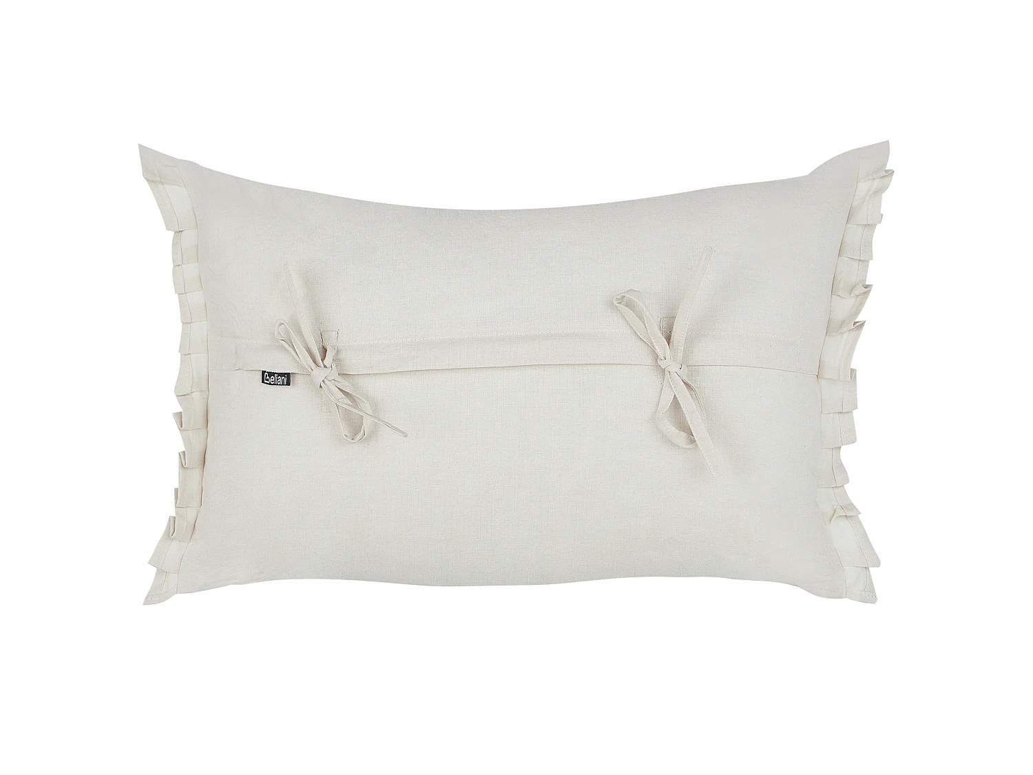 Set van 2 decoratieve kussens SASSAFRAS Linnen 30 x 45 cm Gebroken wit Effen