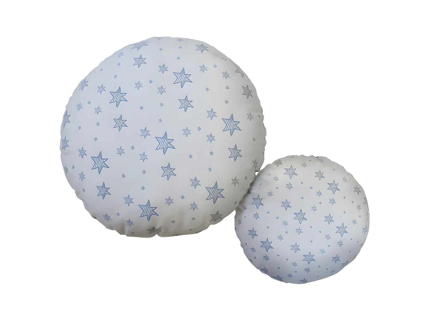 Almofadas set de 2 algodão azul 30x30/50x50cm