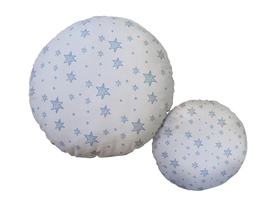 Kussens set van 2 katoen blauw 30x30/50x50cm