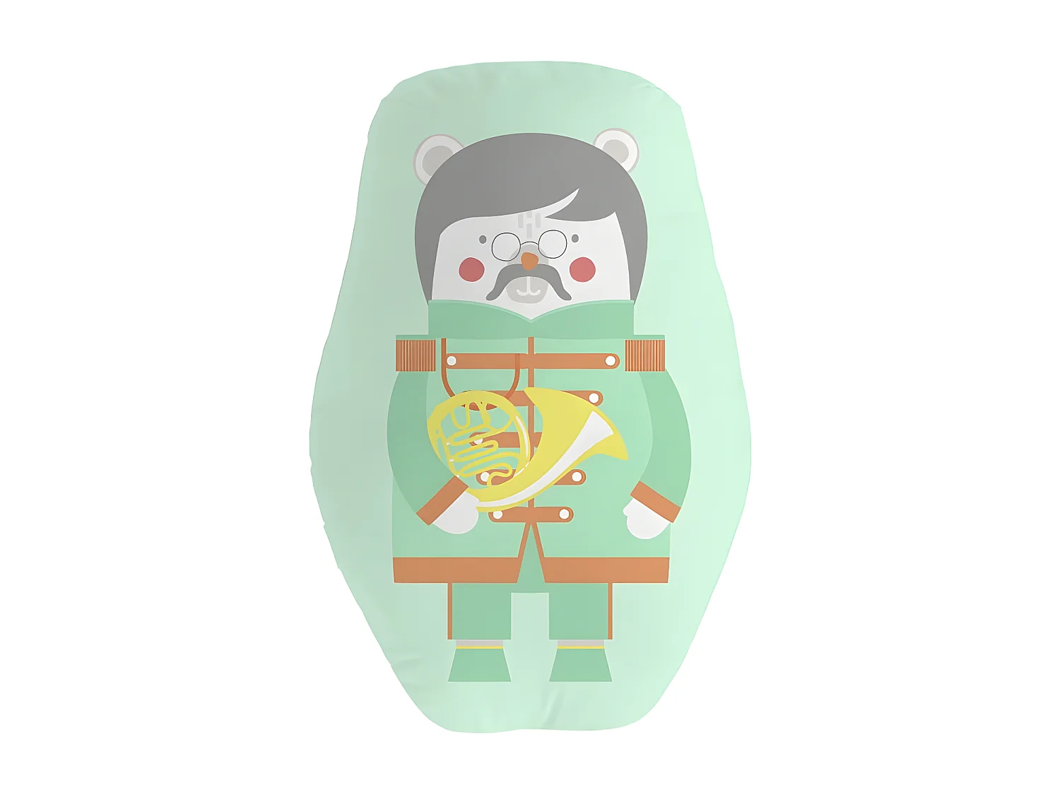 Almofada de algodão verde 30x40cm