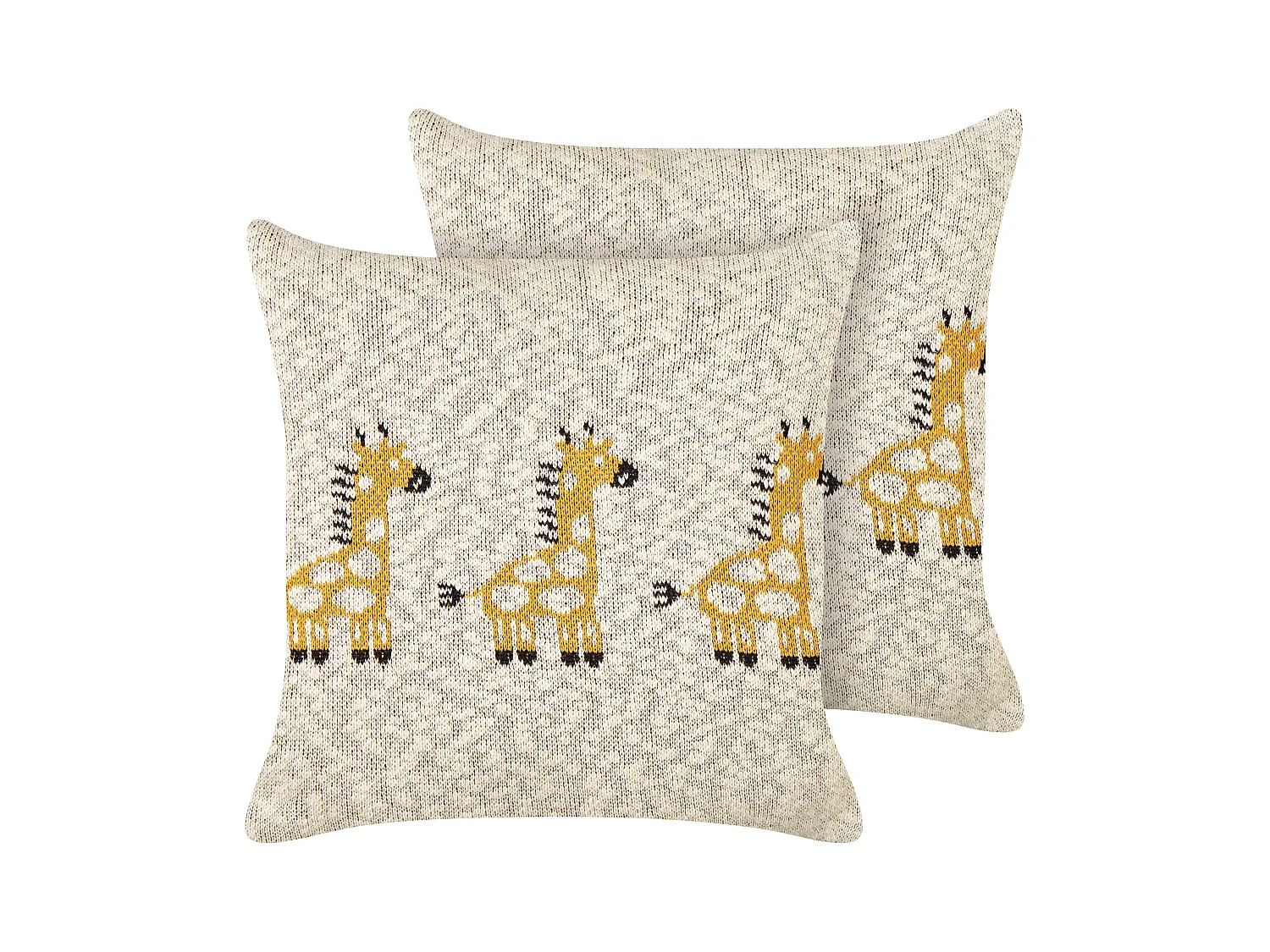 Lot de 2 coussins décoratifs CHILARI Coton 45 x 45 cm Beige