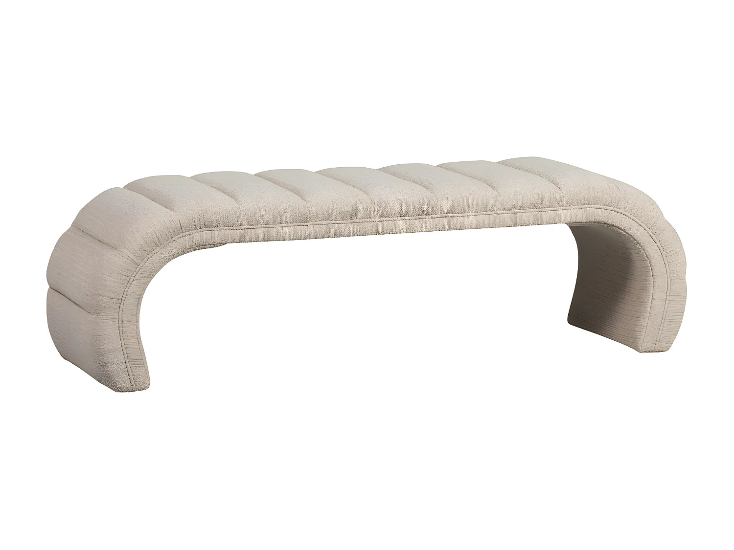 Traffic - Banc en tissu L160cm - Noir et blanc