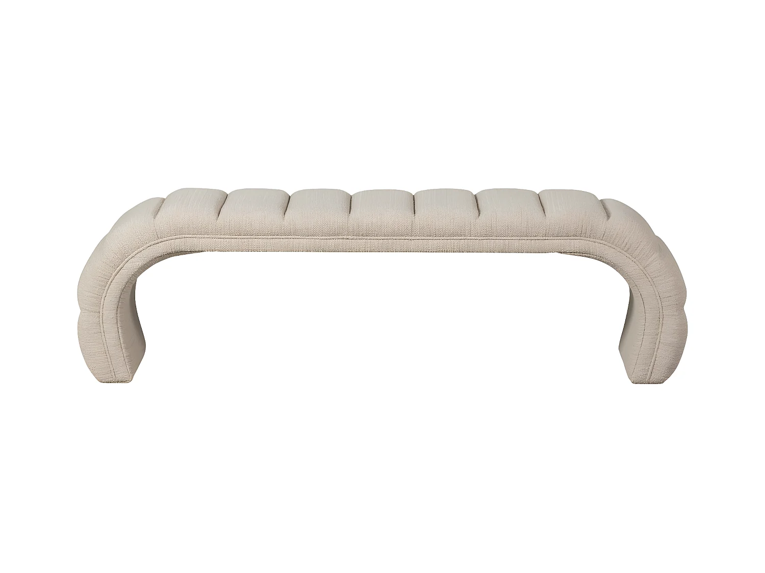Traffic - Banc en tissu L160cm - Noir et blanc