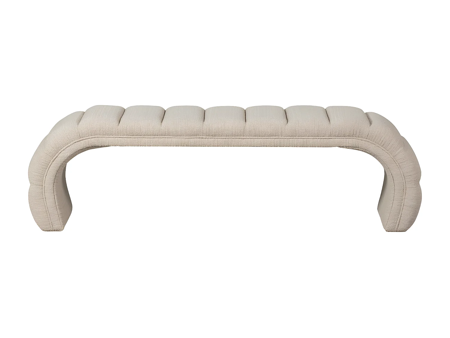 Traffic - Banc en tissu L160cm - Noir et blanc