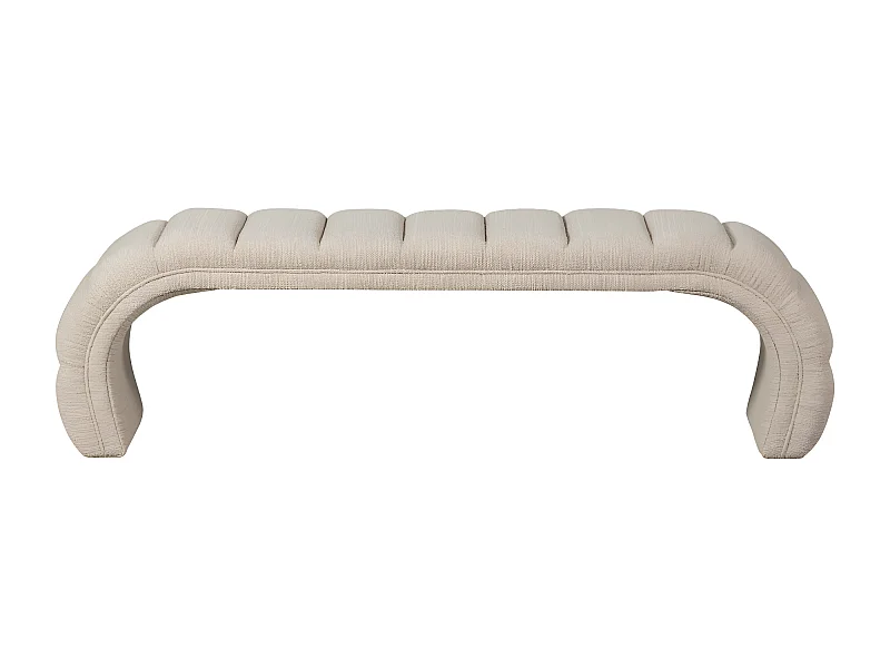 Traffic - Banc en tissu L160cm - Noir et blanc