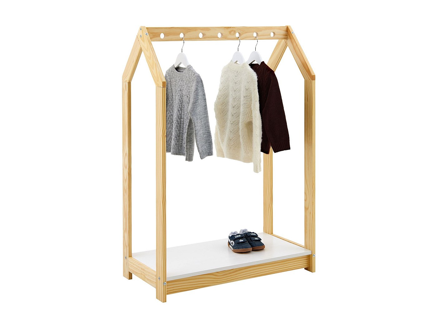 Sobuy Kmb109-w Portant À Vêtements Enfant, Penderie Pour Enfants, Garde-robe Enfants, Étagère À Vêtement Enfant à Prix