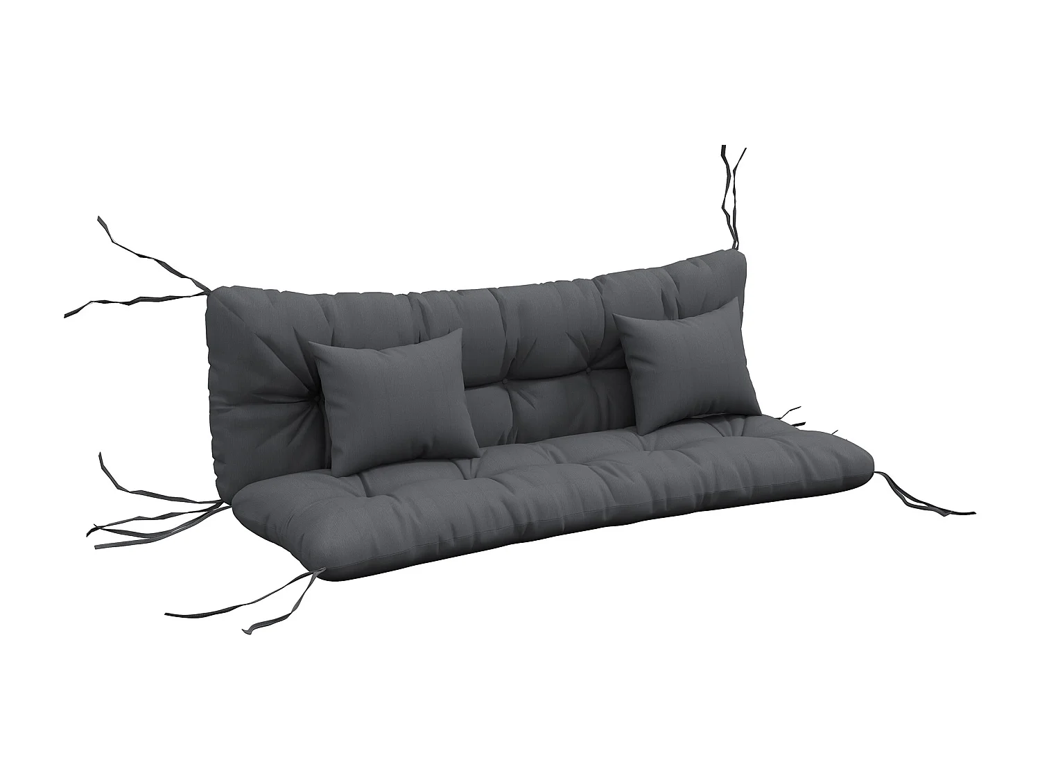 Ensemble de 4 coussins d'extérieur pour balancelle gris