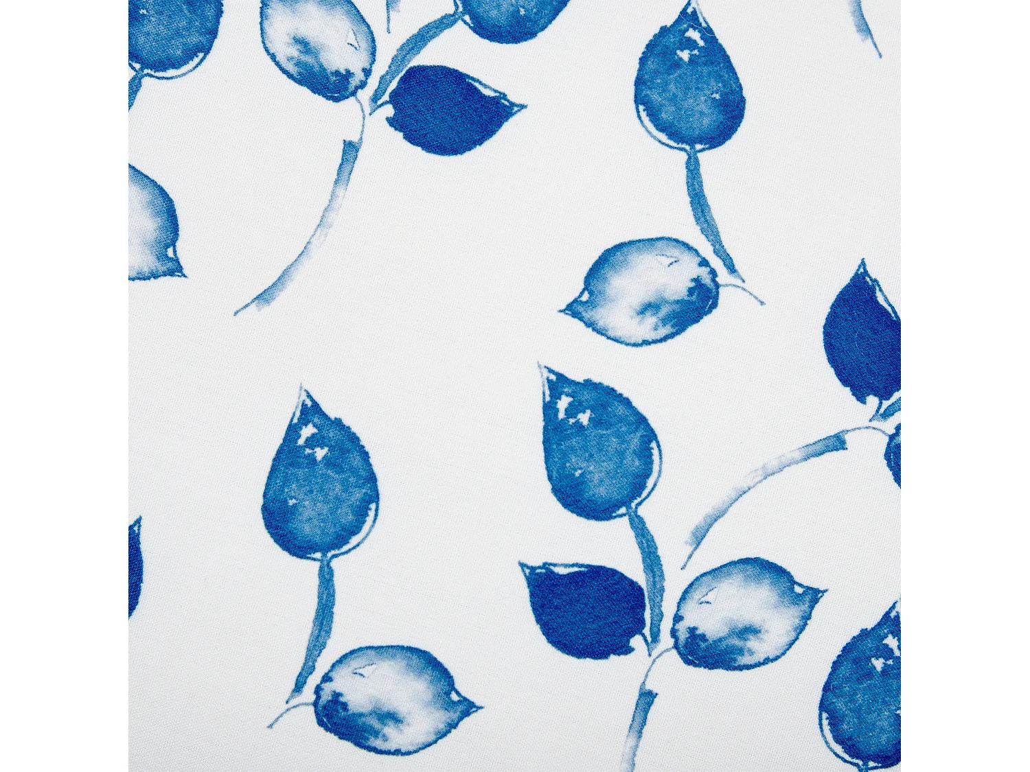 Conjunto de 2 almofadas de jardim TORBORA Padrão de plantas 40 x 40 cm Branco Azul