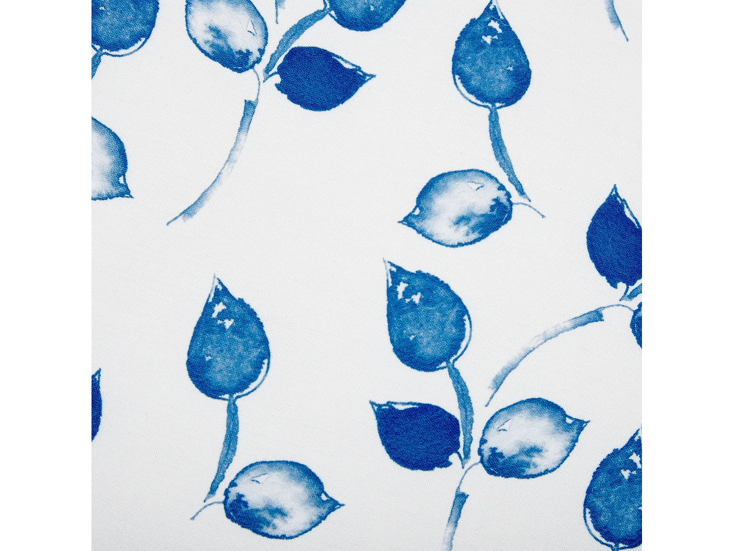 Lot de 2 coussins d'extérieur TORBORA Motif de plante 40 x 40 cm Blanc Bleu