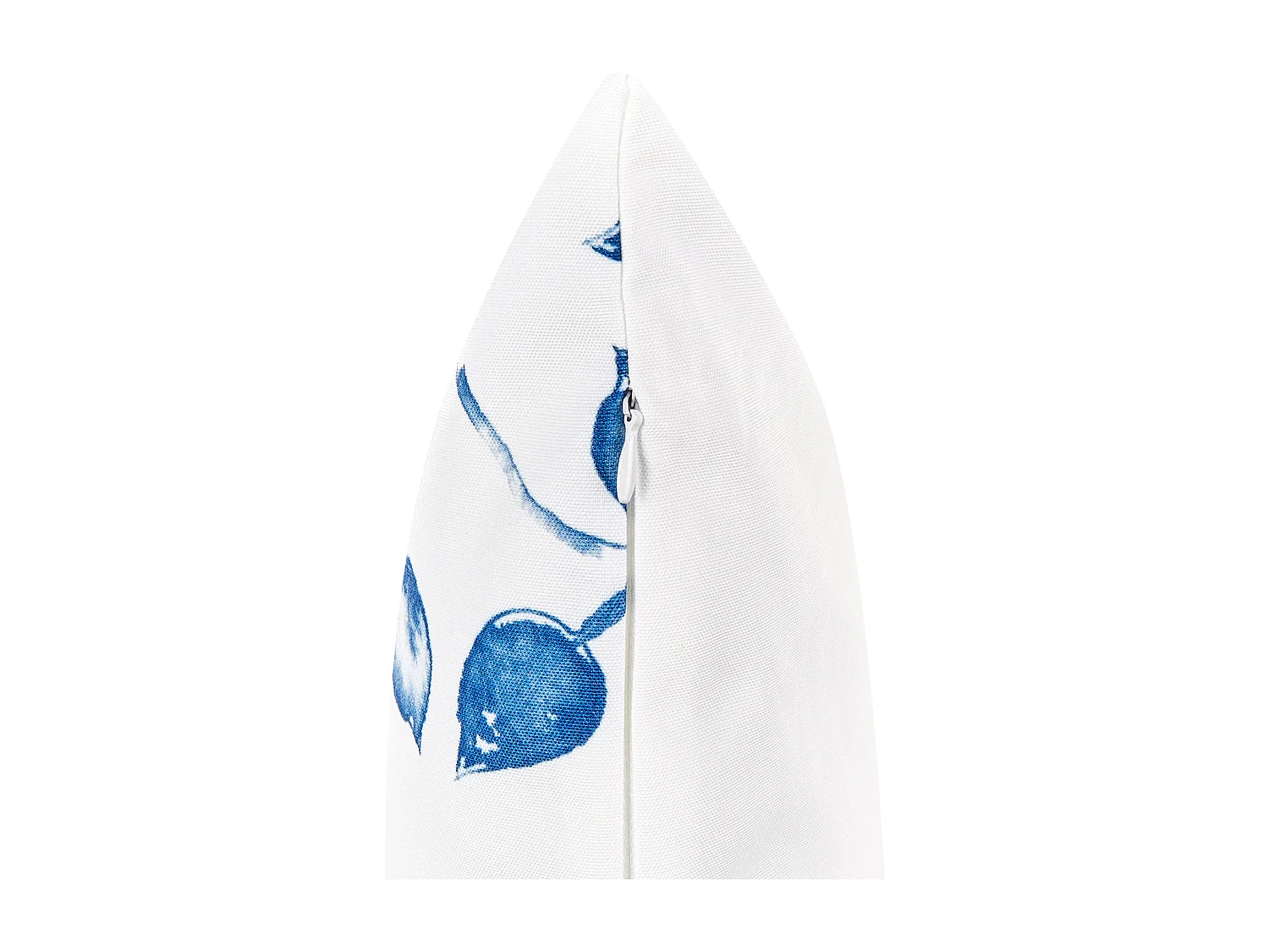 Lot de 2 coussins d'extérieur TORBORA Motif de plante 40 x 60 cm Blanc Bleu