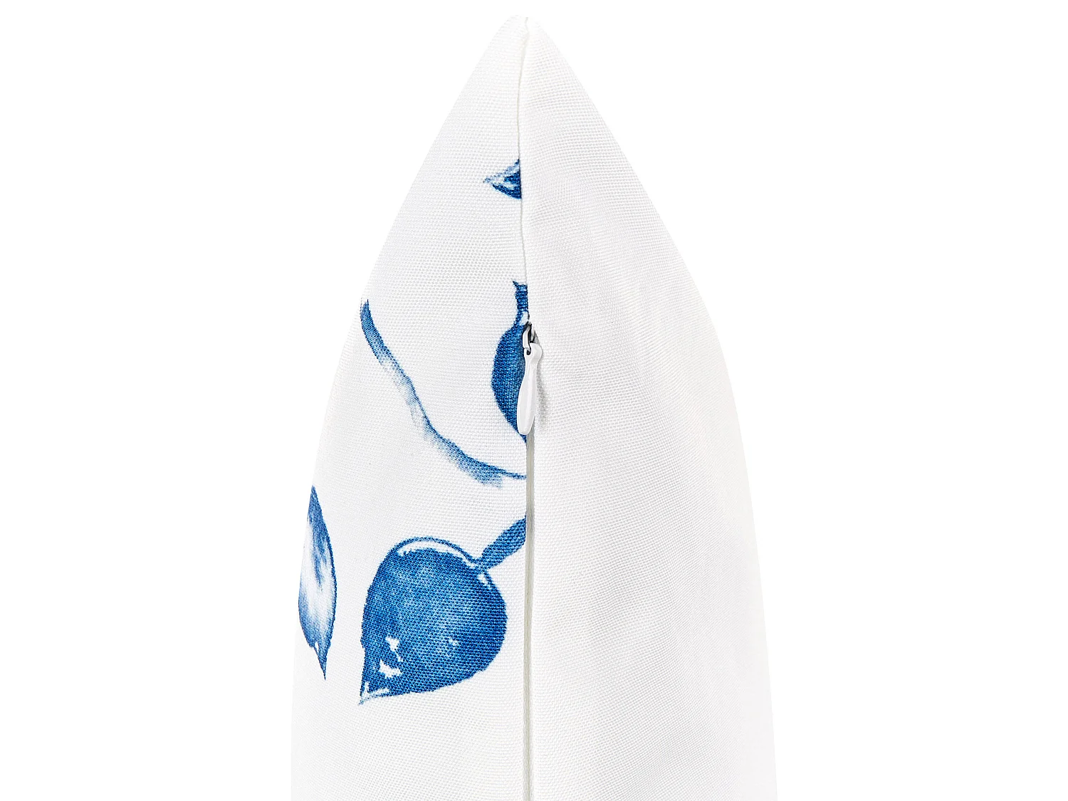 Lot de 2 coussins d'extérieur TORBORA Motif de plante 40 x 60 cm Blanc Bleu