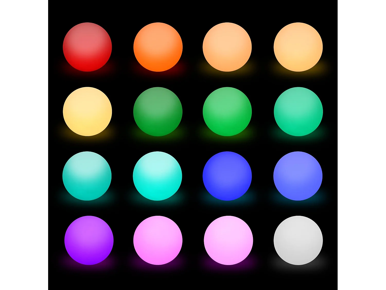 Boule LED 60cm - Sphère décorative lumineuse. 16 couleurs. Ø 60cm. chargeur câble usb (fourni)