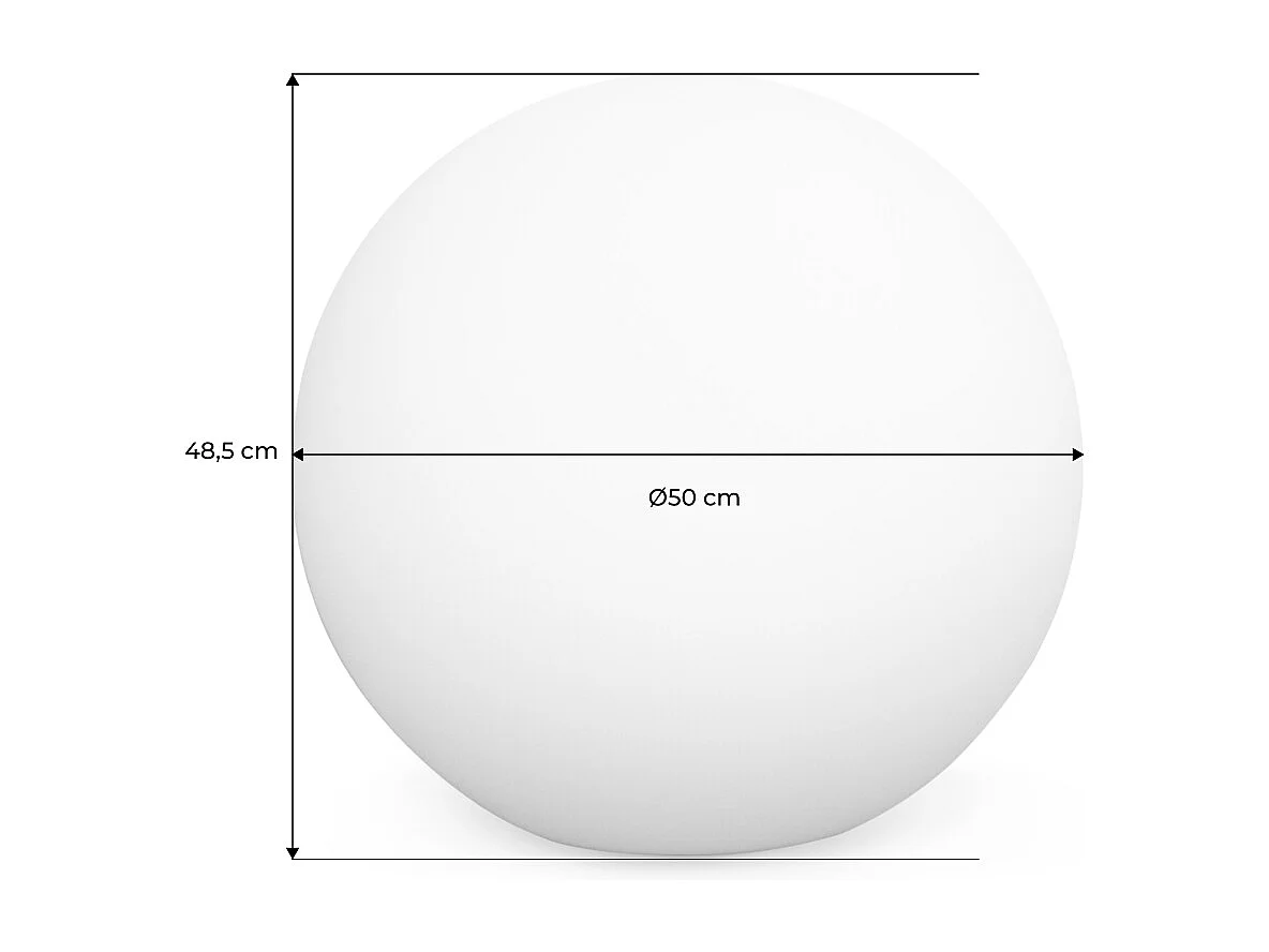 Lampada a sfera led luce bianca con batteria ricaricabile
