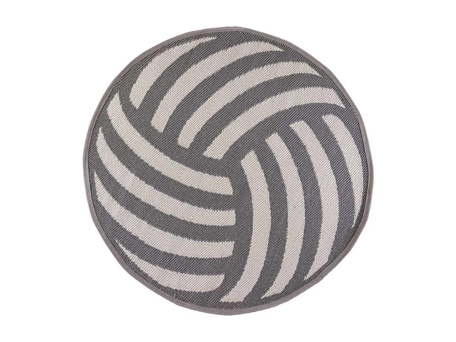 Tapis de jardin rond en polypropylène recyclé Noeud