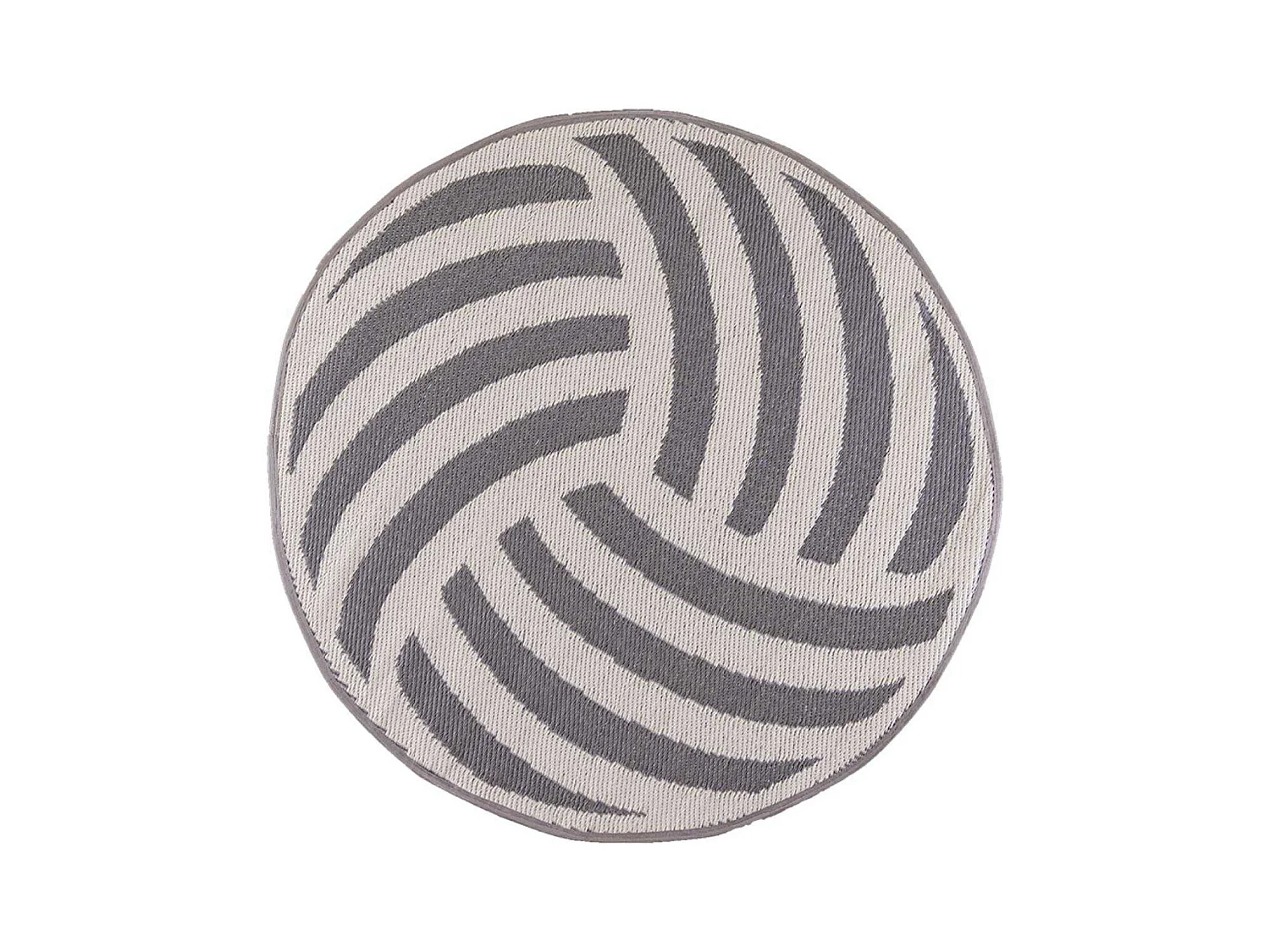 Tapis de jardin rond en polypropylène recyclé Noeud