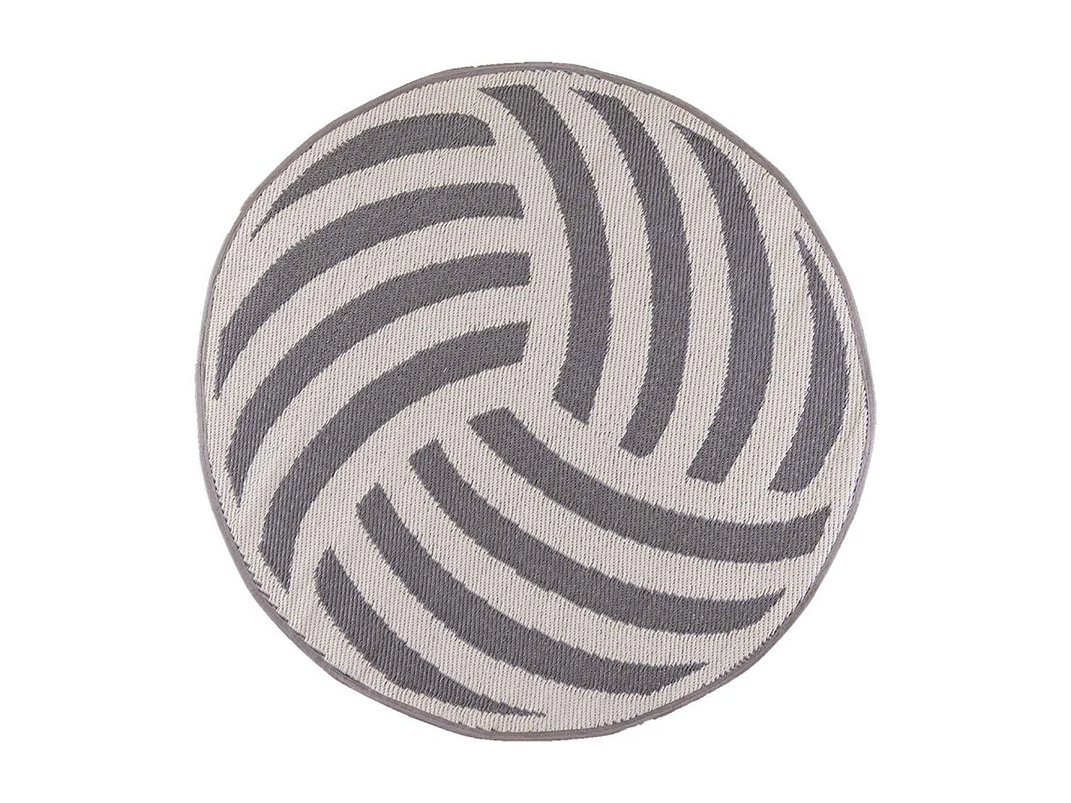 Tapis de jardin rond en polypropylène recyclé Noeud