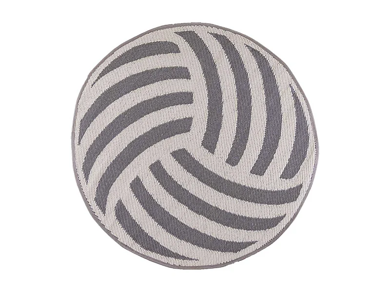 Tapis de jardin rond en polypropylène recyclé Noeud