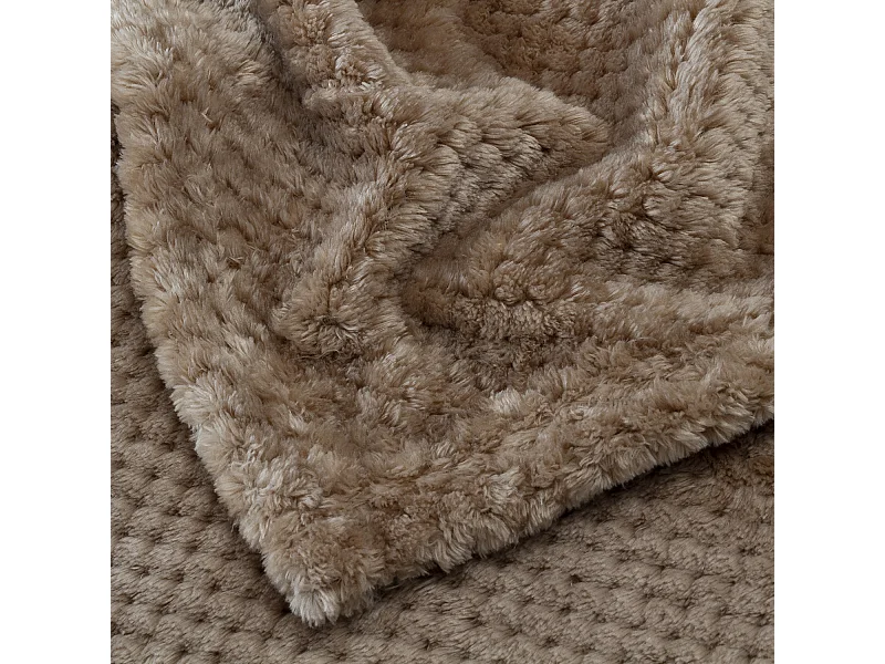 Manta xadrez de veludo para sofá extra macia e respirável