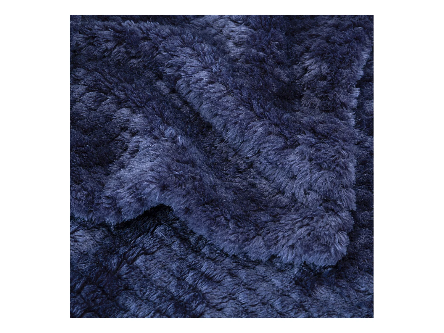 Coperta da divano in velluto a quadri extra morbida e traspirante Blu