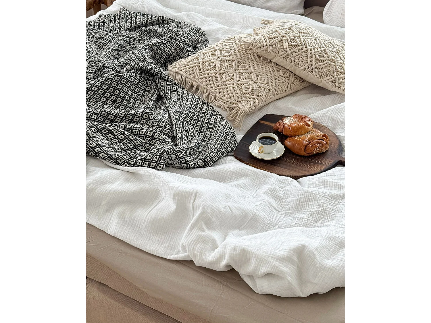 Couverture CHYAMA Coton 220 x 240 cm Noir