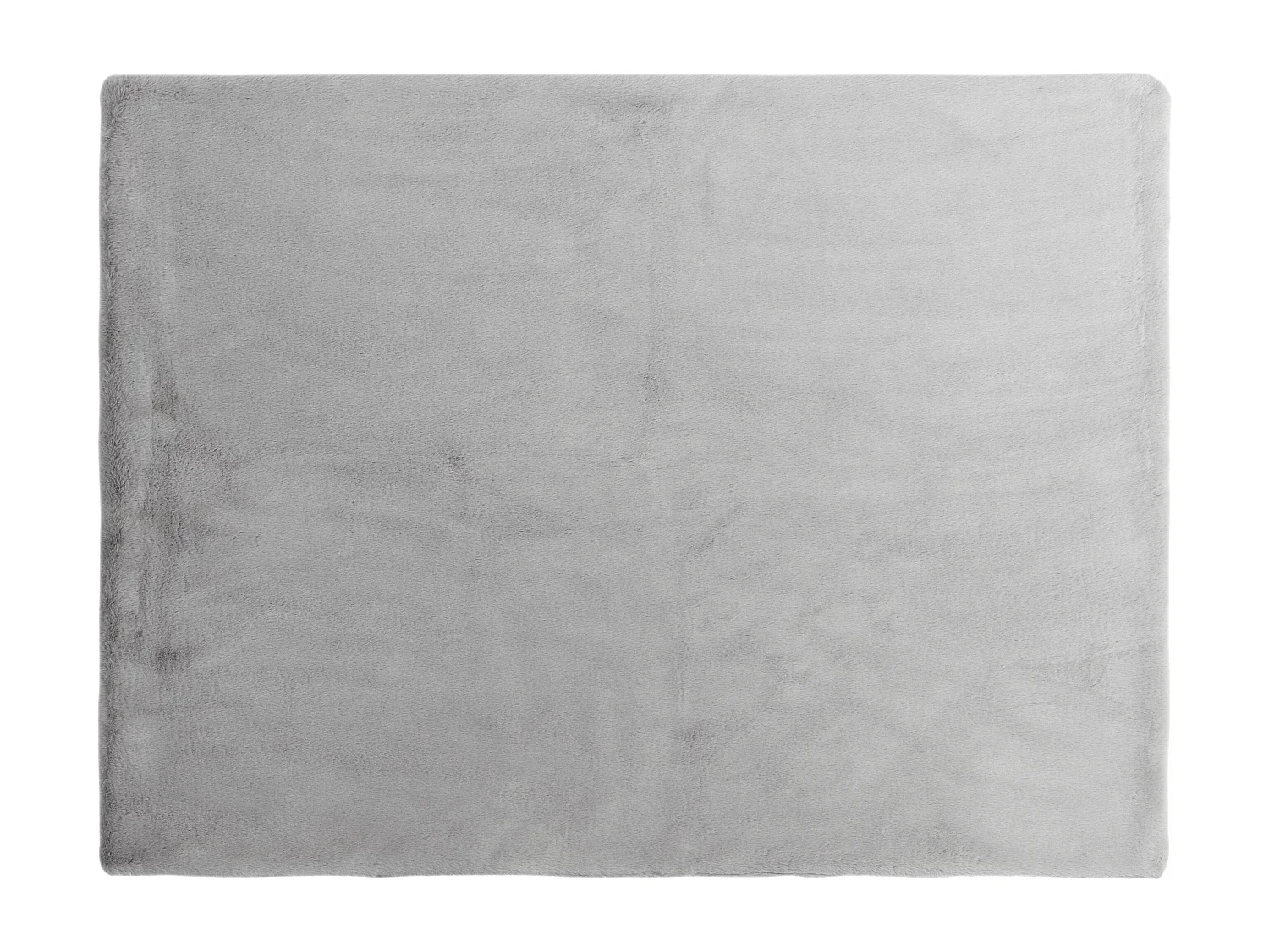 Jeté de canapé Hane en fausse fourrure gris 130x170cm