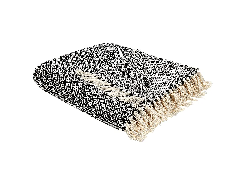 Koc CHYAMA Bawełna 200 x 220 cm Czarny