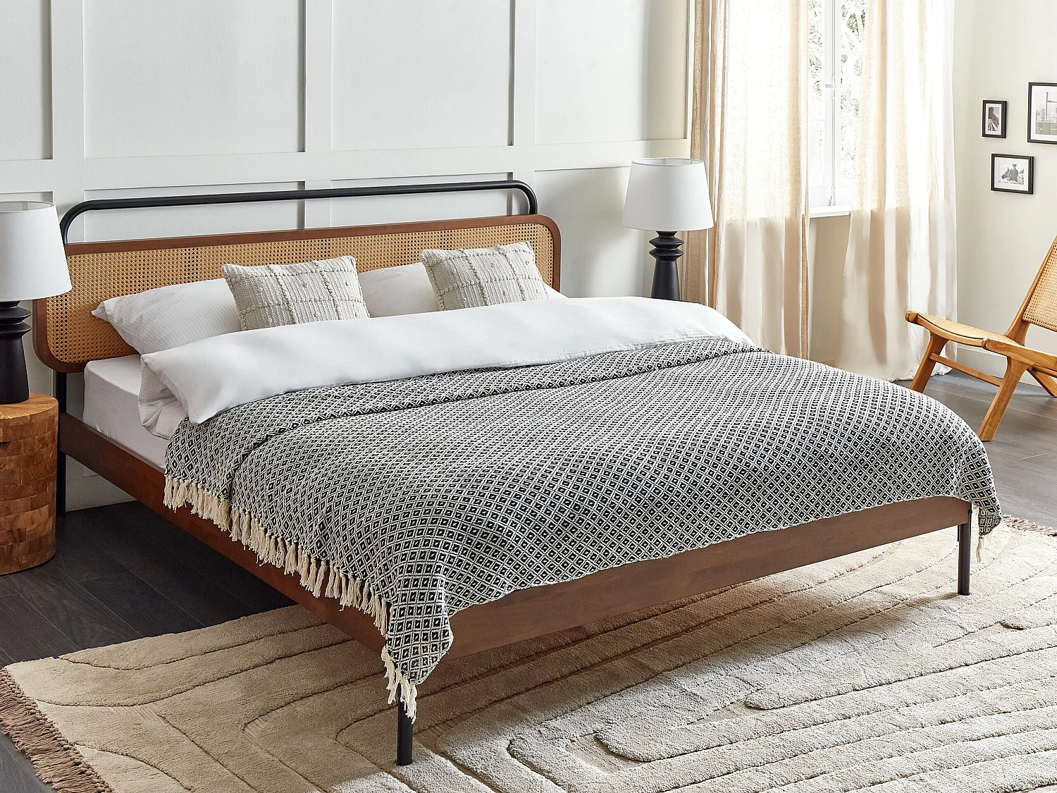 Couverture CHYAMA Coton 200 x 220 cm Noir