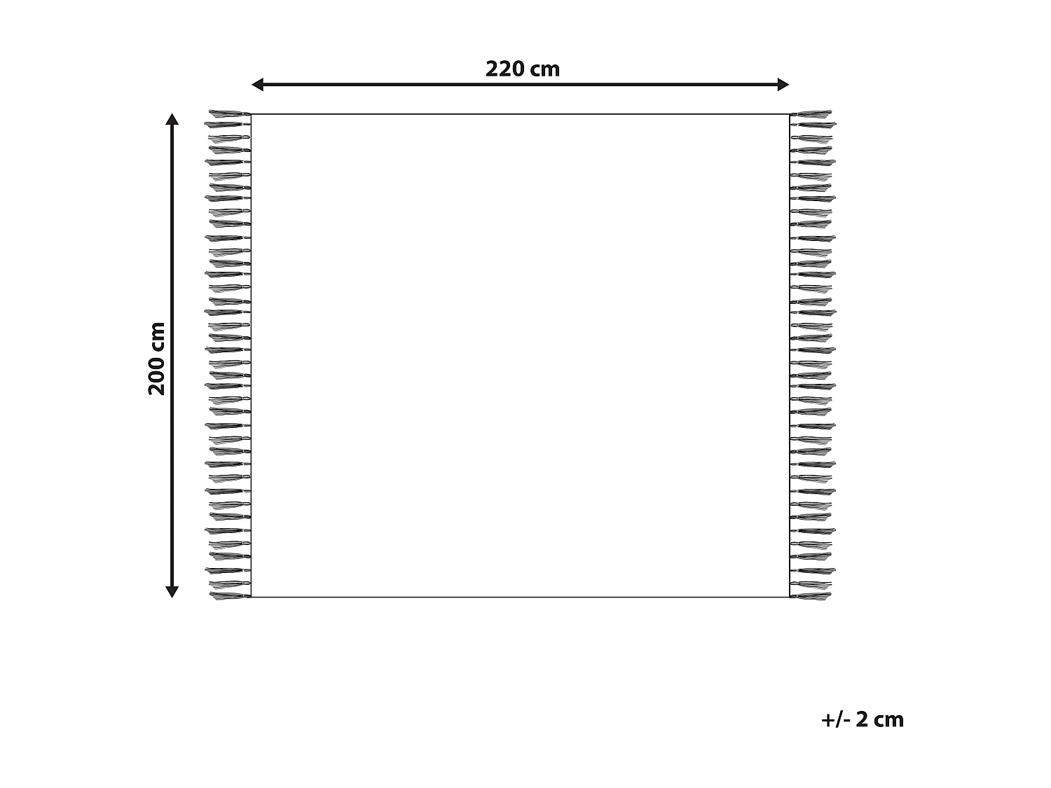 Koc CHYAMA Bawełna 200 x 220 cm Czarny