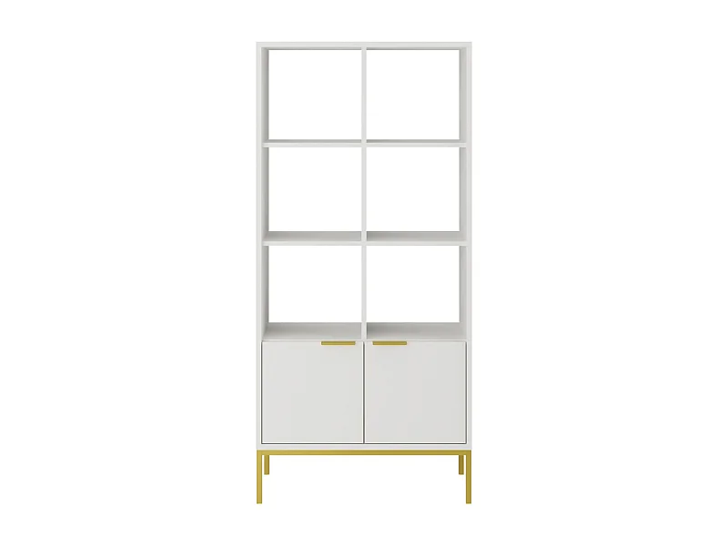 Librería moderna Kristina 80 cm.-Color Blanco