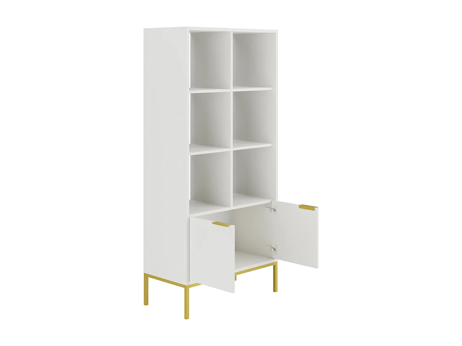 Librería moderna Kristina 80 cm.-Color Blanco