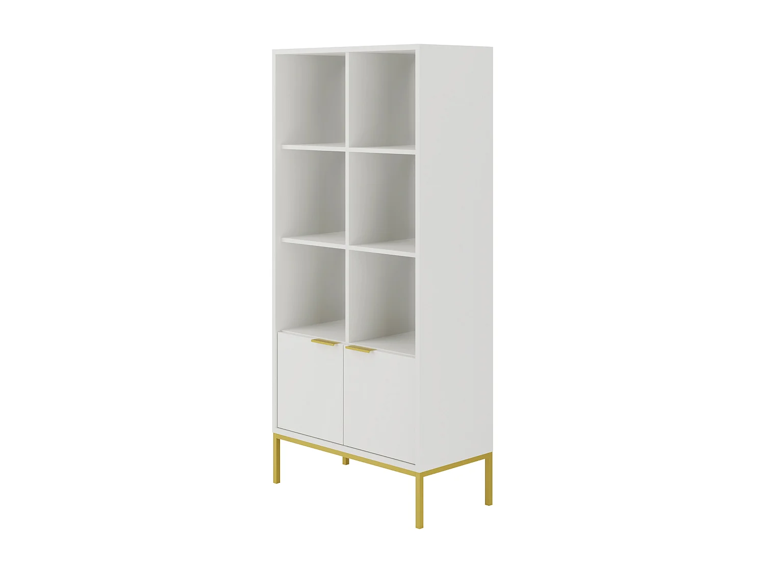Bibliothèque moderne Kristina 80cm-Couleur Blanc
