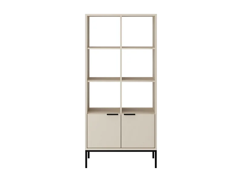 Librería moderna Kristina 80 cm.-Color Beige y negro