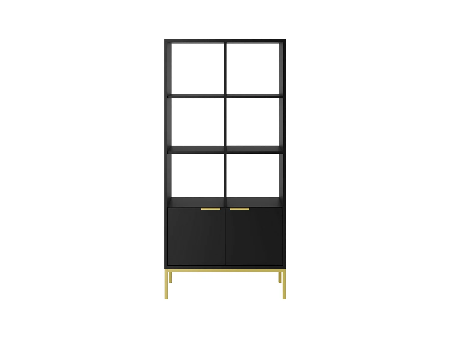 Bibliothèque moderne Kristina 80cm-Couleur Noir