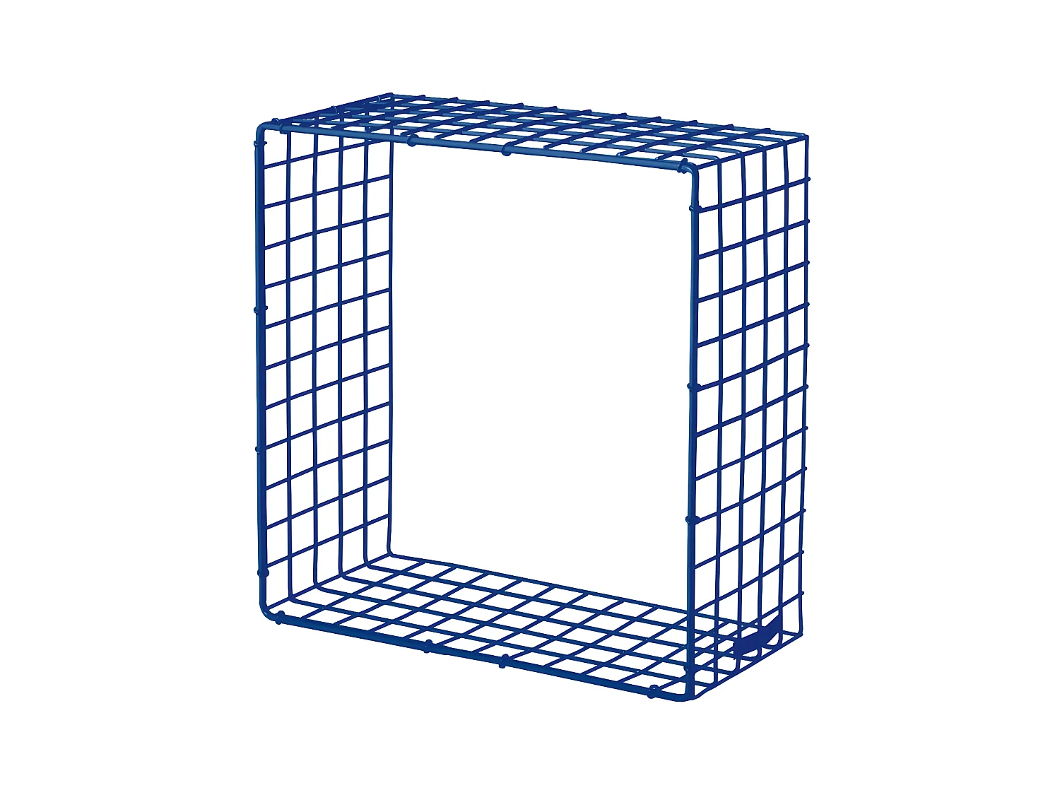 WIRE SQUARE | Wandregal aus blauem Metall, groß
