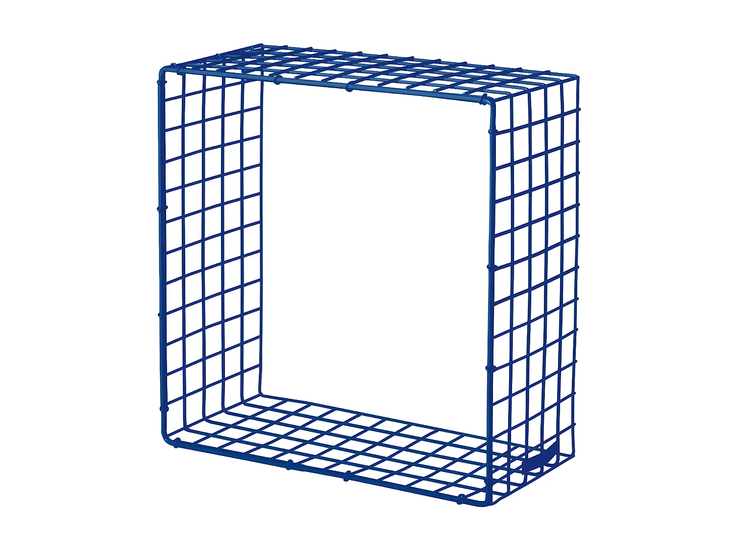 WIRE SQUARE | Wandplank in blauw metaal, groot