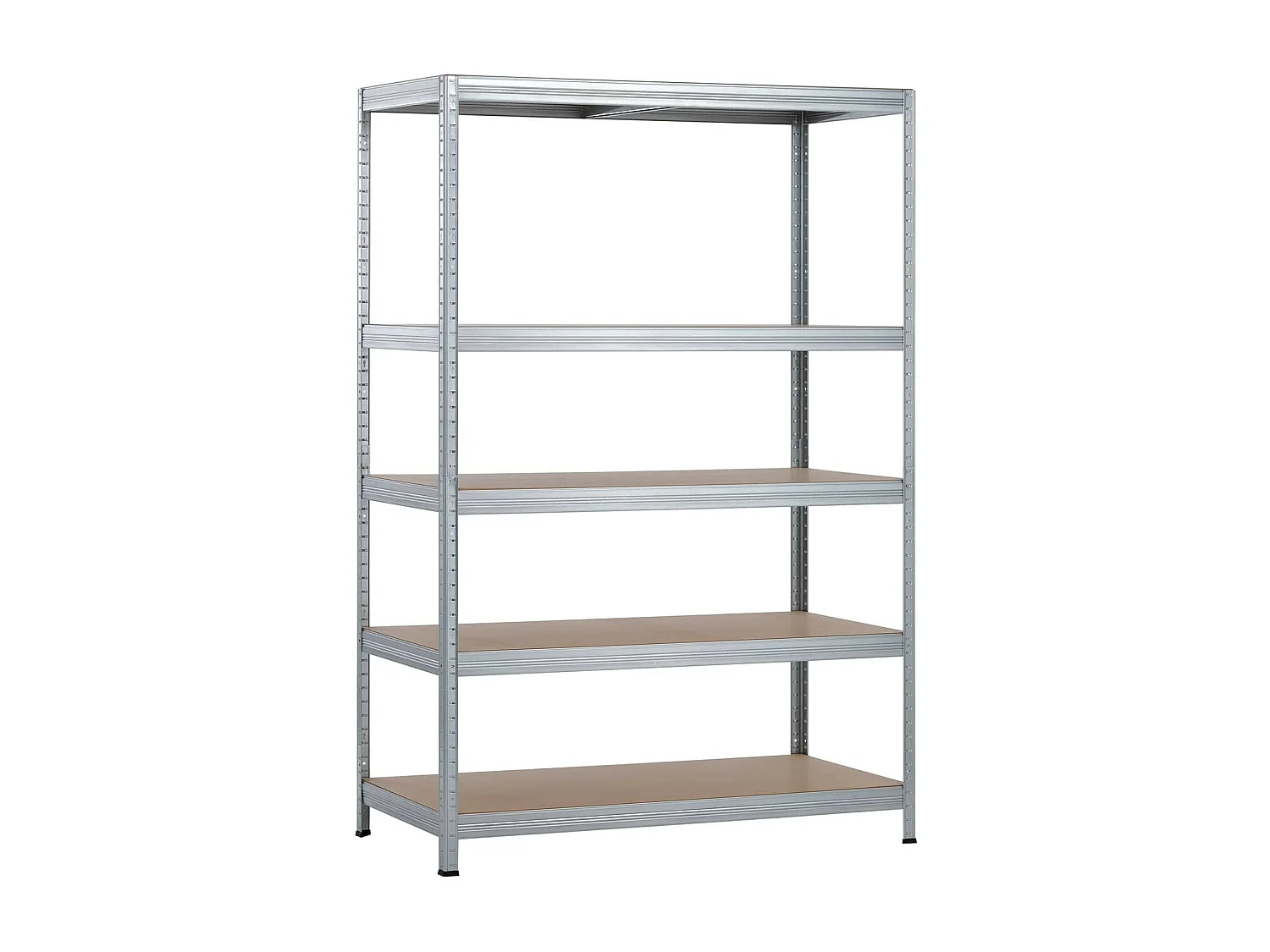 Scaffale Modulare con 5 Ripiani Regolabili 180x120x60cm 1250Kg Grigio Thinia Home