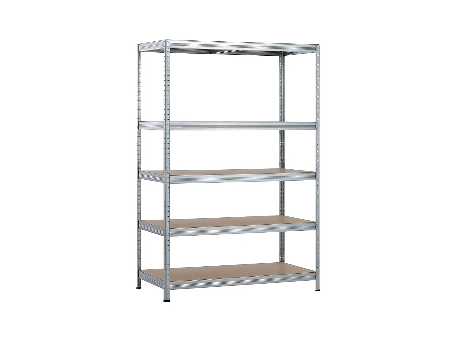 Scaffale Modulare con 5 Ripiani Regolabili 180x120x60cm 1250Kg Grigio Thinia Home
