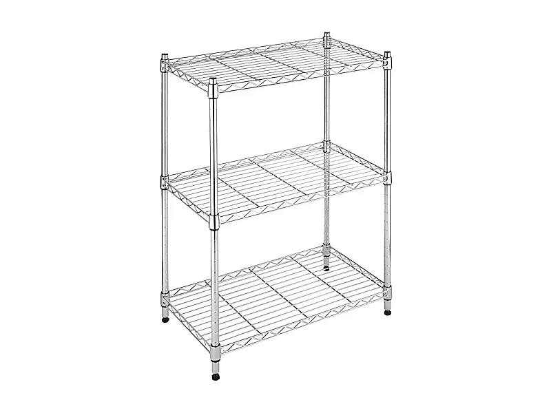 Scaffale Metallico con 3 Ripiani Regolabili 76,2x58,9x34cm 240 Kg Thinia Home